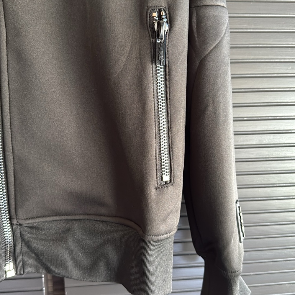 Unisex Black Raiders Jacket - 100% Cotton - Size Small - Picture 6 of 9